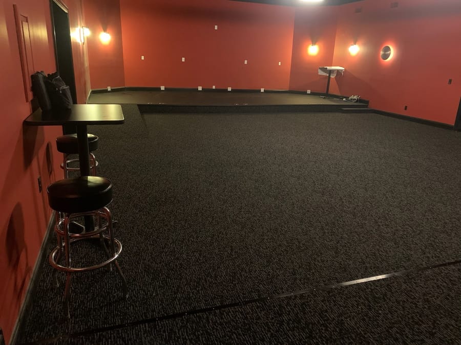 Commercial carpet tile flooring installed by Forever Flooring