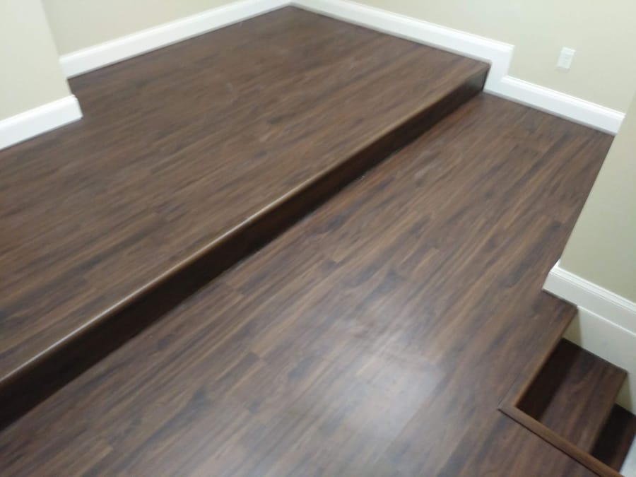 Commercial luxury vinyl plank flooring installed by Forever Flooring