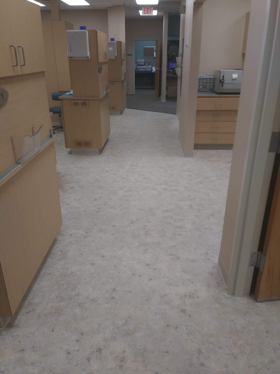 Commercial vinyl tile flooring installed by Forever Flooring