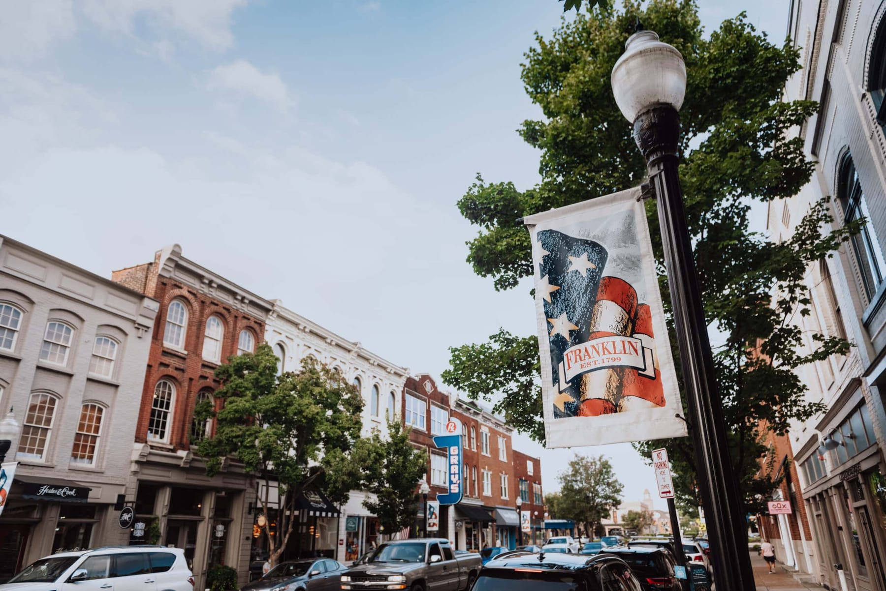 Historic Main Street in downtown Franklin, Tennessee