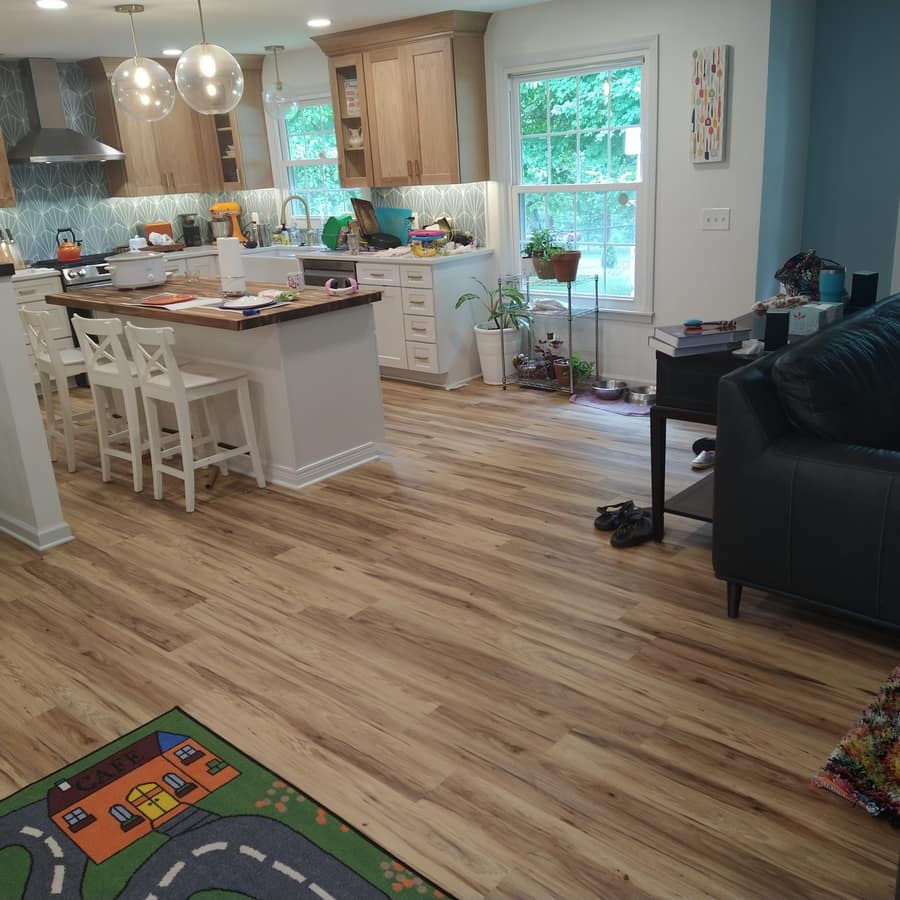 Luxury vinyl plank flooring installed by Forever Flooring