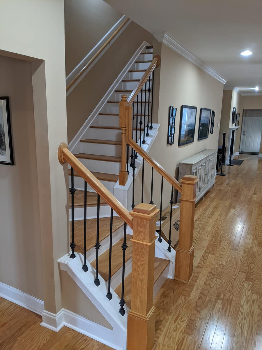 Custom stairs and railings crafted by Forever Flooring