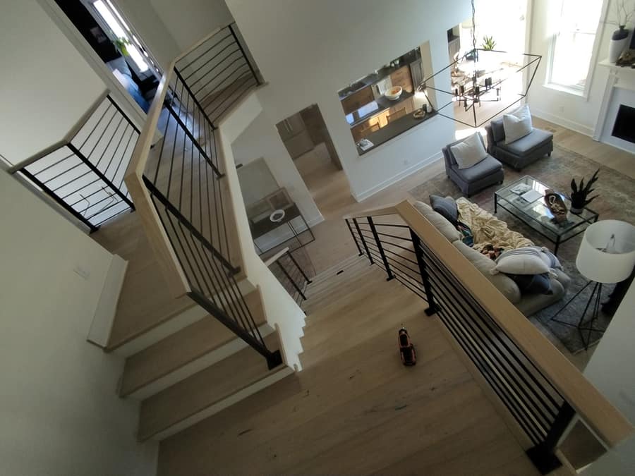 Custom stairs and railings crafted by Forever Flooring