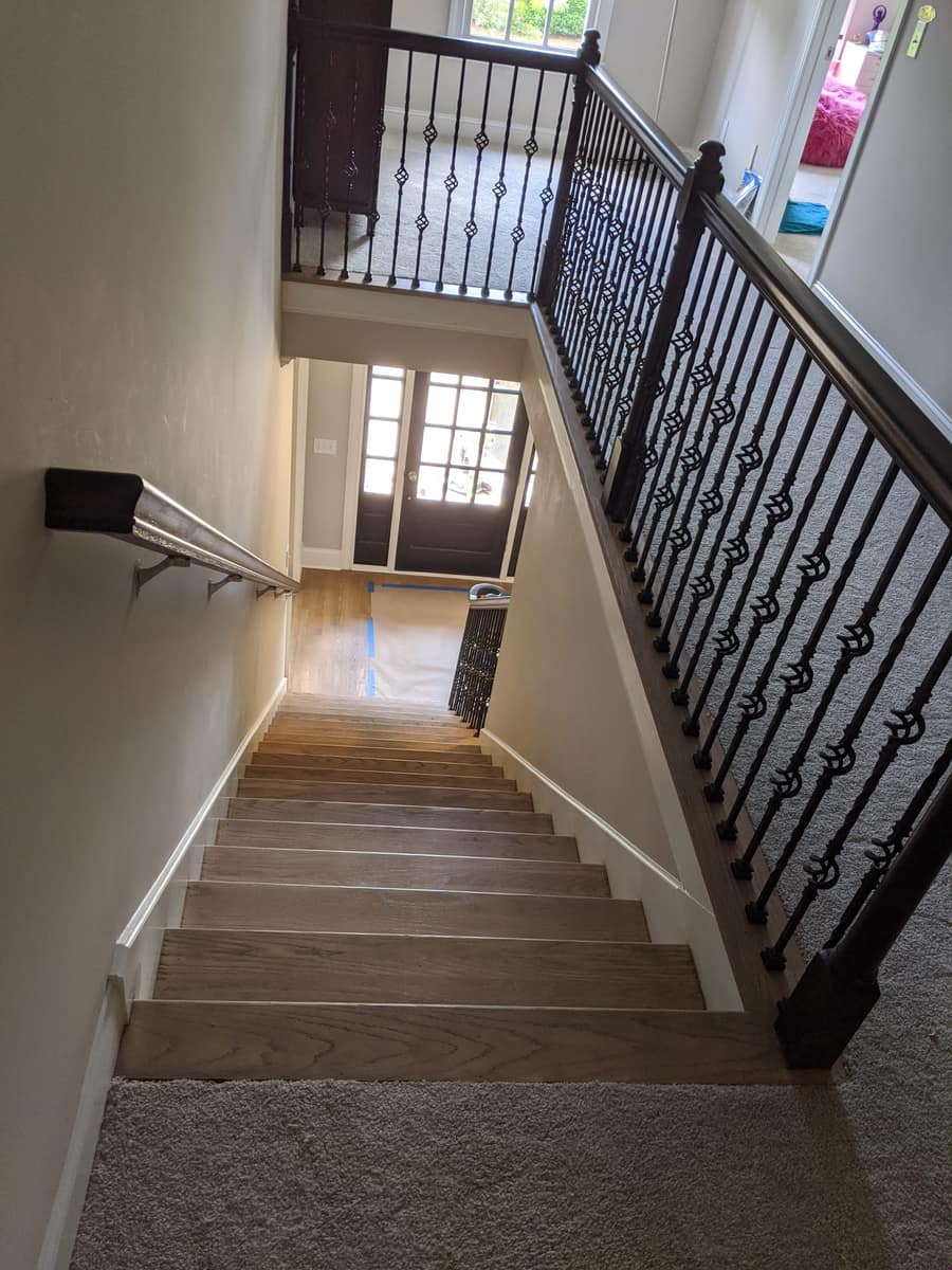 Custom stairs and railings crafted by Forever Flooring