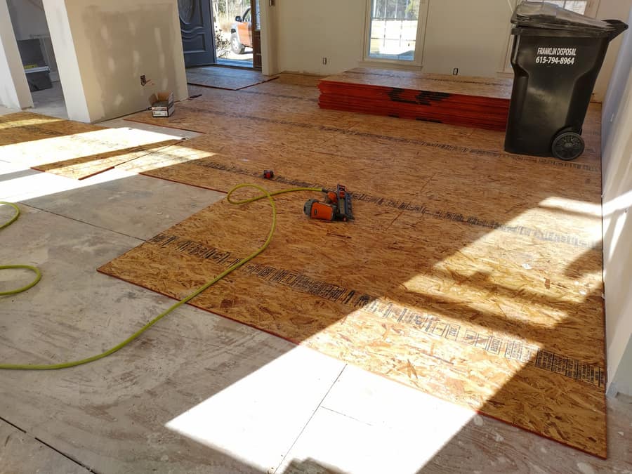 Subfloor repair in progress by Forever Flooring